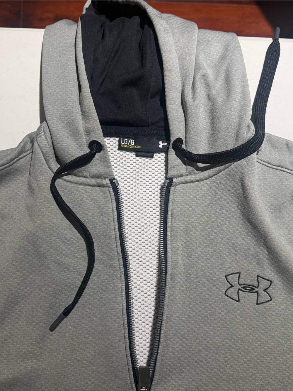 Under Armour Light Gray Men's Performance Hoodie Jacket